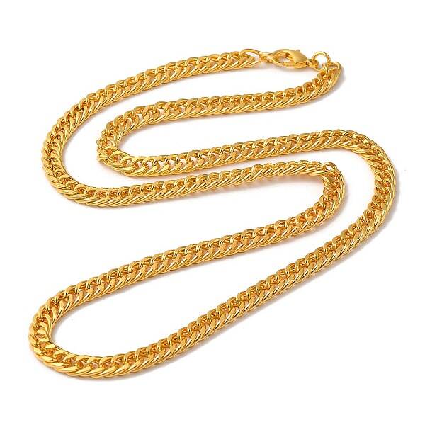 Iron Cuban Link Chain Necklaces for Women Men