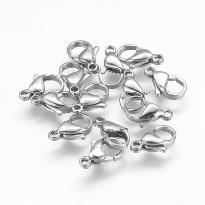 Tarnish Resistant 304 Stainless Steel Lobster Claw Clasps