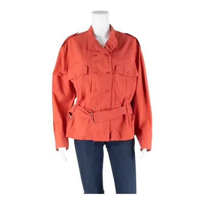 IN WEAR Womens Shirt Red High Neck Long Sleeve L