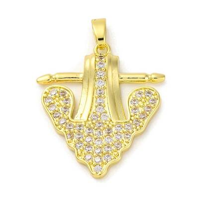 Brass Pendants with Cubic Zirconia