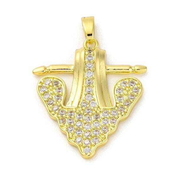 Brass Pendants with Cubic Zirconia