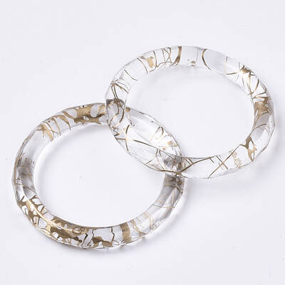 Transparent Spray Painted Acrylic Linking Rings