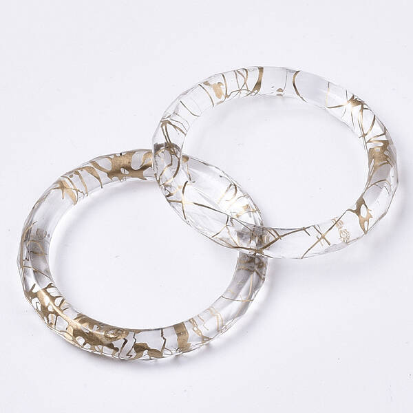 Transparent Spray Painted Acrylic Linking Rings
