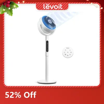 [Live]LEVOIT Corebreeze R432 Standing Oscillating Fan for Home, Circulator with Remote, 82ft, 20dB, DC Motor, 9 Speeds, Senso...