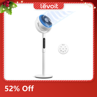 [Live]LEVOIT Corebreeze R432 Standing Oscillating Fan for Home, Circulator with Remote, 82ft, 20dB, DC Motor, 9 Speeds, Senso...