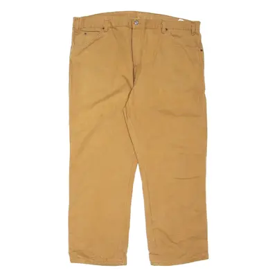 DICKIES Carpenter Cargo Mens Trousers Brown Relaxed Straight W44 L30