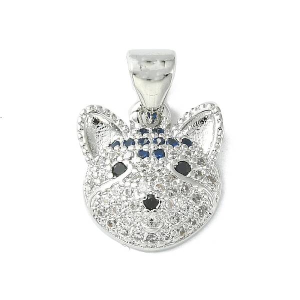 Brass Micro Pave Cubic Zirconia Charms