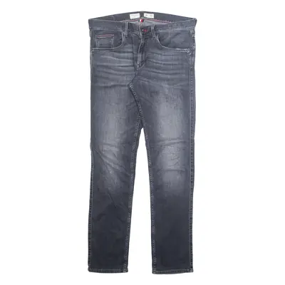TOMMY HILFIGER Mens Jeans Grey Slim Straight Stone Wash W32 L32