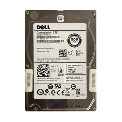 NV0G9 Dell 500GB 6Gb/s SAS 7200 2.5-inch 16MB Hard Drive