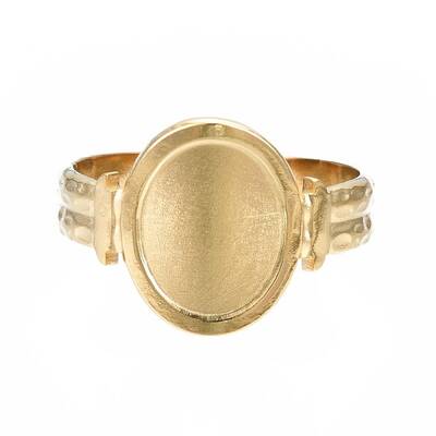 304 Stainless Steel Oval Open Cuff Ring