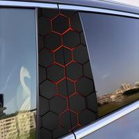 Car B-pillar Sticker, Hexagonal Honeycomb Pattern Car Sticker, Durable Vinyl Sticker Decoration, Easy to Apply and Waterproof...