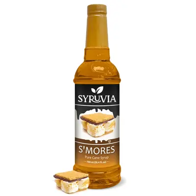 Syruvia S’mores Syrup for Coffee - 25.4 fl oz. Sweet Coffee Flavoring Syrup. Kosher and Gluten-Free. Perfect for Lattes, Sh...