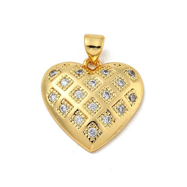 Brass Micro Pave Cubic Zirconia Pendants