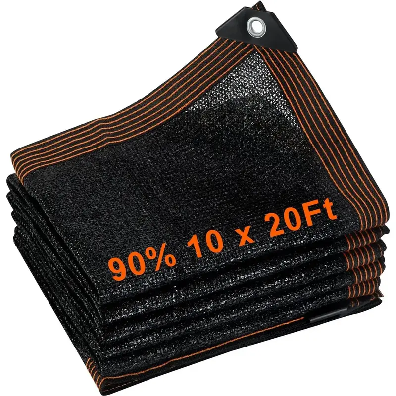 90% Shade Cloth 10 Ft x 20 Ft Sun Shade Mesh Net with Grommets for  Cover Greenhouse Garden Barn   Patio Lawn Pergola