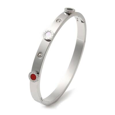 304 Stainless Steel Rhinestone Bangles
