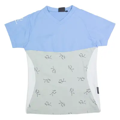 SCOTT Cycling Girls Jersey Blue V-Neck L