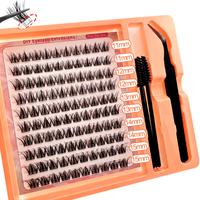 Self Adhesive Eyelash Extensions Kit, 1 Box Natural Look Eyelash Extensions, Self Adhesive False Eyelashes, Eye Makeup Produc...