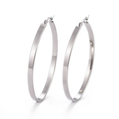 Non-Tarnish 304 Stainless Steel Hoop Earrings