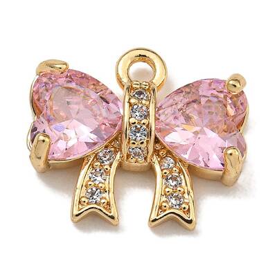 Brass Micro Pave Cubic Zirconia Charms