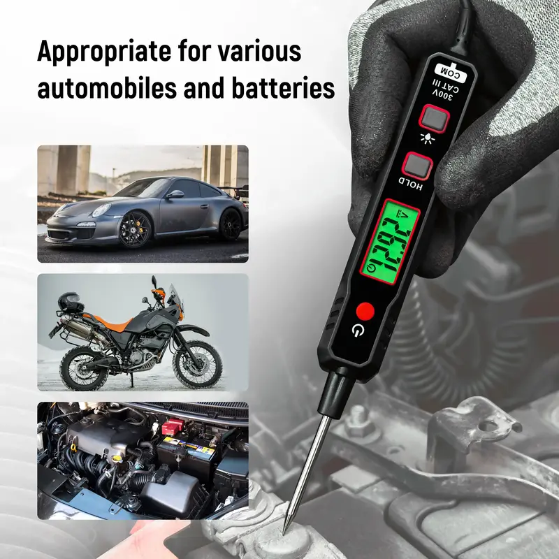 KAIWEETS 0.8-100V DC Car Automotive Circuit Tester, Smart Auto-Ranging Fuse Tester with Sharp Probe, Professional Vehicle Vol...
