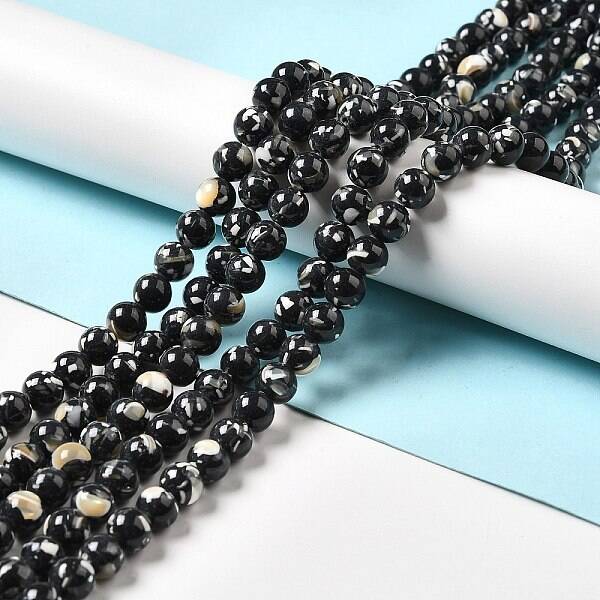 Synthetic Turquoise and Sea Shell Assembled Beads Strands