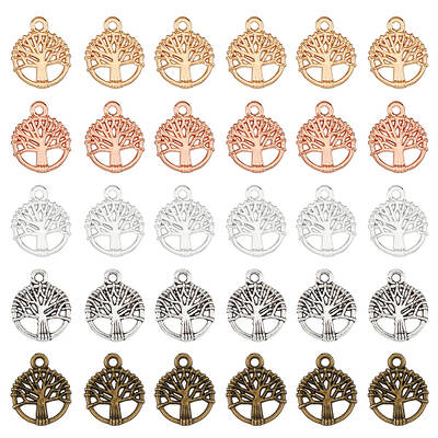 300Pcs 5 Colors Alloy Charms