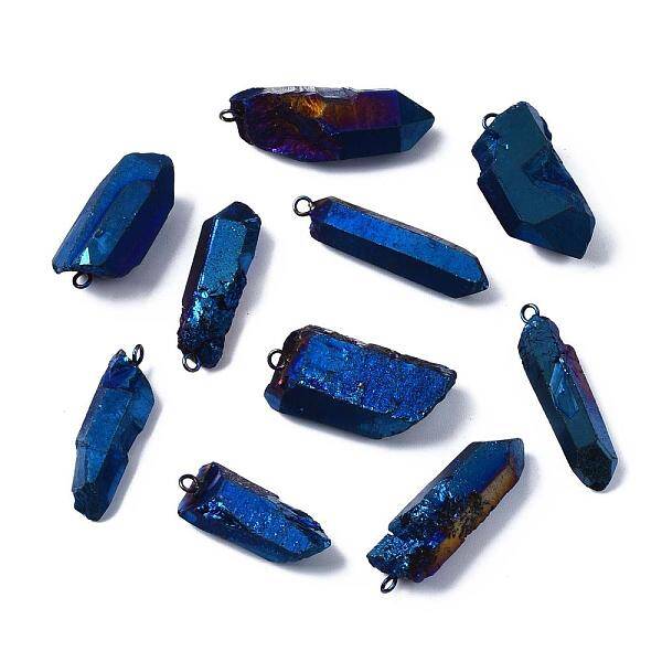 PVD Vacuum Plating Natural Quartz Crystal Pendants