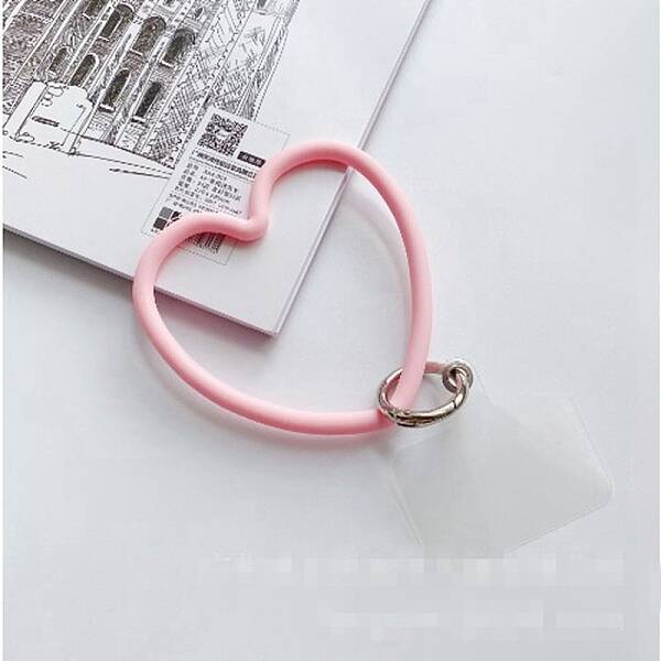 Silicone Love Heart Mobile Straps