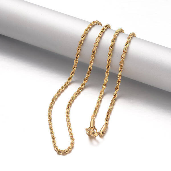 304 Stainless Steel Rope Chain Necklaces