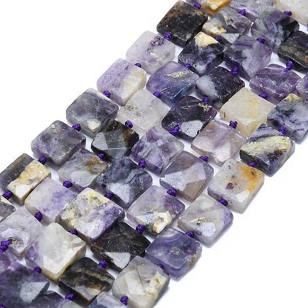 Natural Purple Fluorite Beads Strands