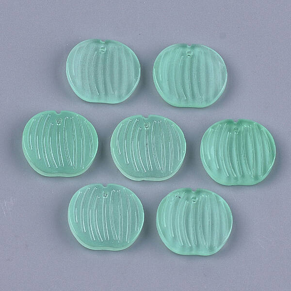 Transparent Spray Painted Glass Pendants