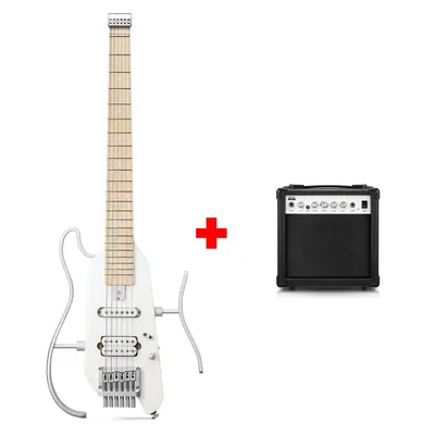 Donner HUSH™ X Electric Guitar - White / Guitar+20W Amplifier
