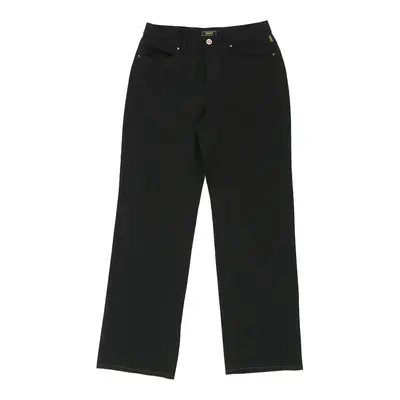 Versace Trousers - 30W UK 10 Black Polyester Blend | Size: UK 10