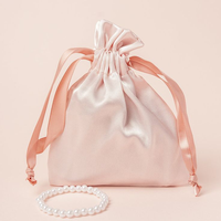 Satin Bags with Drawstring Tassel for Wigs- Bundles- Hair Extensions and Hair Tools Multipurpose Large Satin Storage Bags