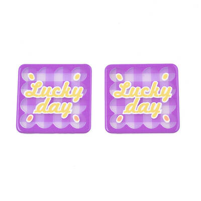 Transparent Printed Acrylic Cabochons