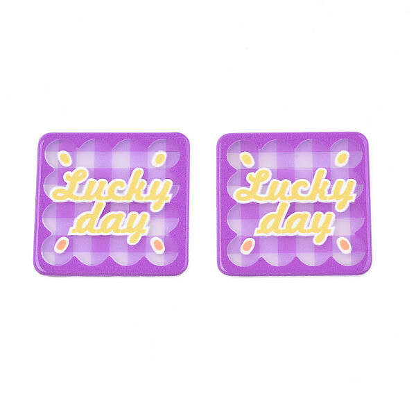 Transparent Printed Acrylic Cabochons