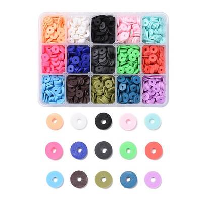 150G 15 Colors Handmade Polymer Clay Beads