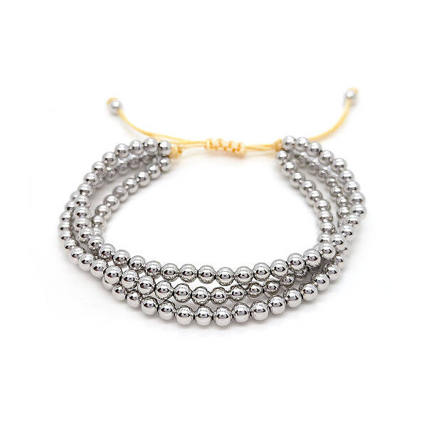 Brass Round Beaded Braided Beaed Bracelets
