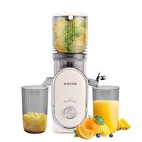 SUSTEAS Cold Press Juicer 5.3 Inch Large Feed Opening, Easy to Clean, High Juice Yield, Includes Two Filters for Soft & Hard ...
