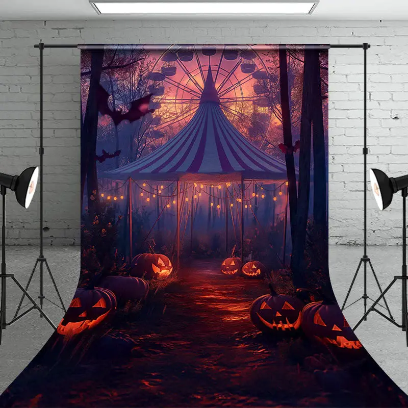 Babychella Halloween Pumpkins Cake Smash Backdrop