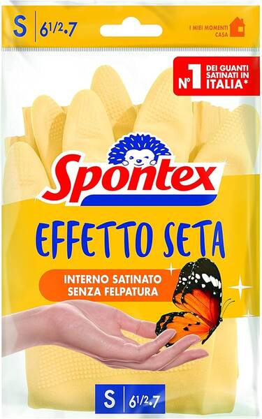 Gloves Spontex Latex Sensitive in powder-free satin Size S