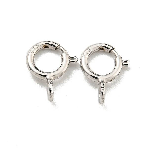 925 Sterling Silver Spring Ring Clasps
