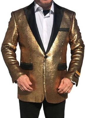big and tall mens tuxedos - Black and Gold Tuxedo