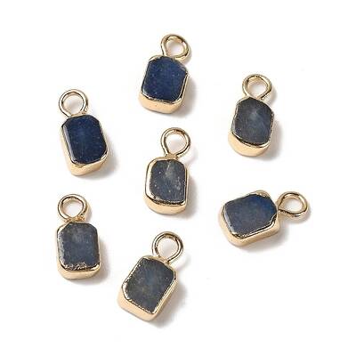 Dyed & Heated Natural Blue Aventurine Rectangle Charms