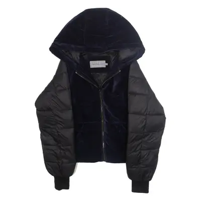 CALVIN KLEIN JEANS Womens Puffer Coat Blue Hooded XS