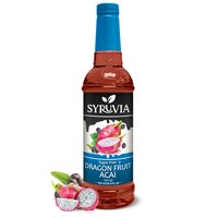 Syruvia Sugar-Free Dragon Fruit Acai Syrup 25.4 fl oz – Premium 0-Calorie Flavoring, Kosher & Gluten-Free. Perfect for Drin...