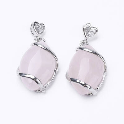 Natural Rose Quartz Pendants