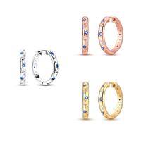 MULA 925 silver-plated star and moon earrings | Platinum-plated sparkling zircon | Fashionable starry sky design | Suitable f...