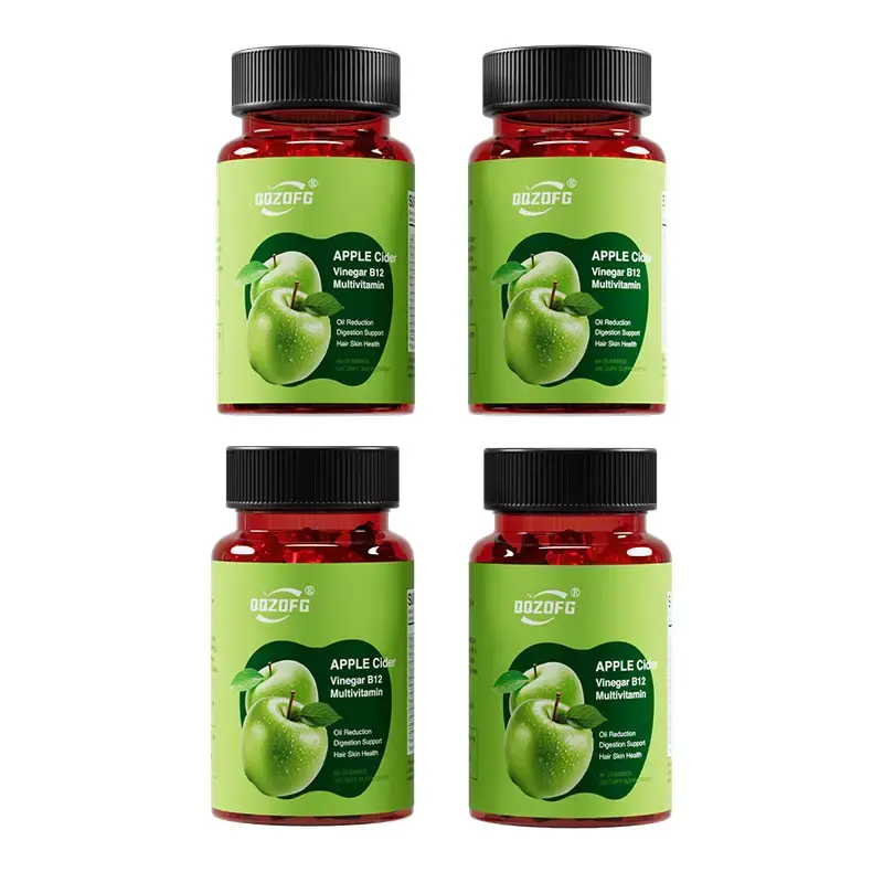 Apple Cider Vinegar Gummies Vitamins Count -Vitamin B12, Gelatin-Free, Gluten-Free, Vegan & Non-GMO,ACV Supplement | Apple Fl...