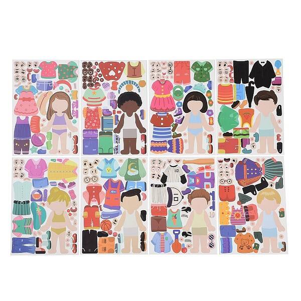 8Pcs PVC Waterproof Stickers